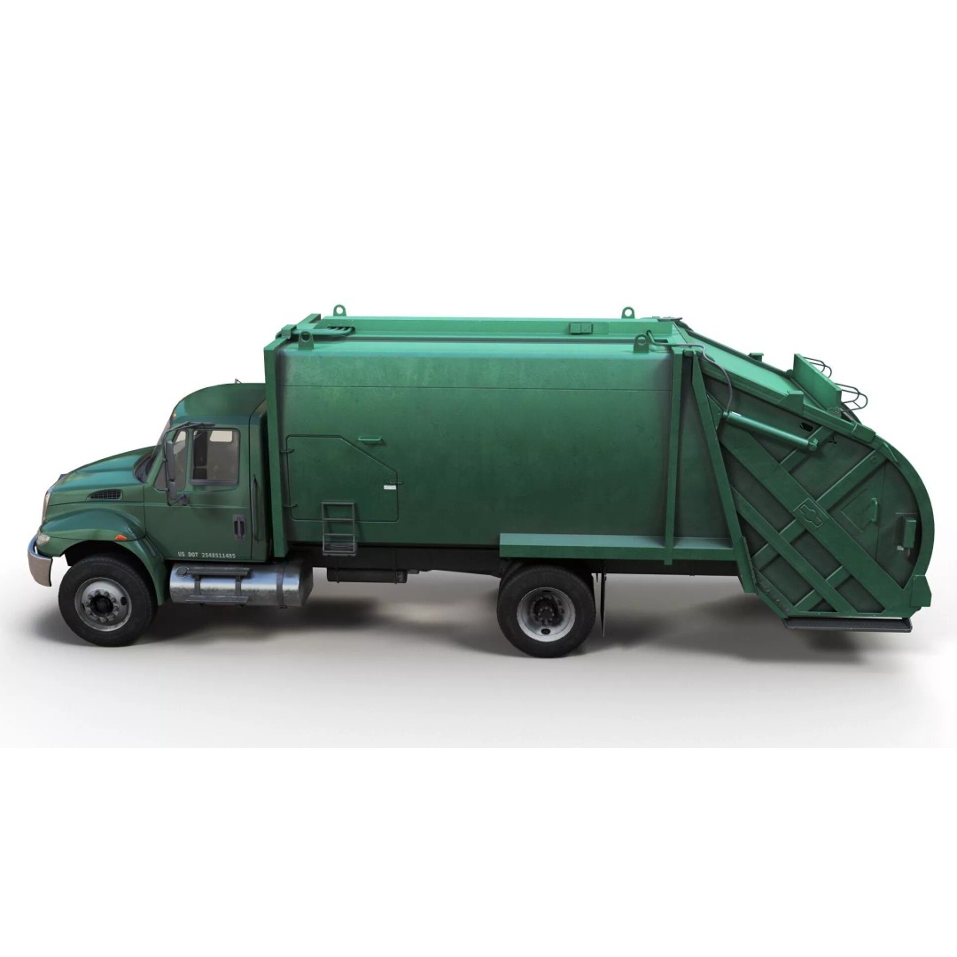 Durastar Refuse Truck 3D Model – Low-Poly Game Asset, FBX, PBR - View 7