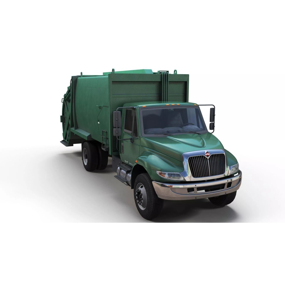 Durastar Refuse Truck 3D Model – Low-Poly Game Asset, FBX, PBR - View 8