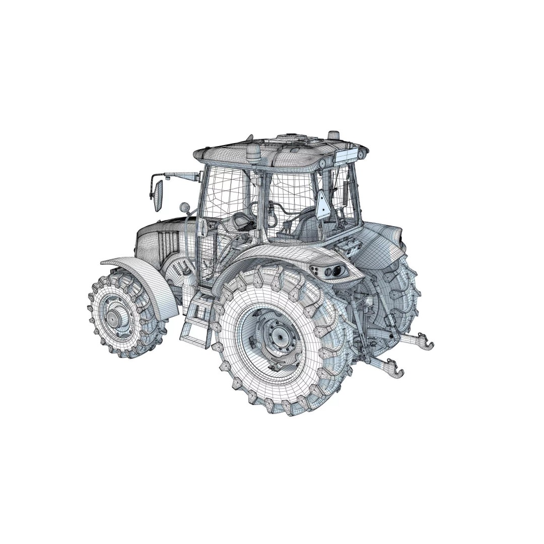 Ursus Tractor 3D Model – High Poly Game Asset, OBJ, FBX, PBR - View 20