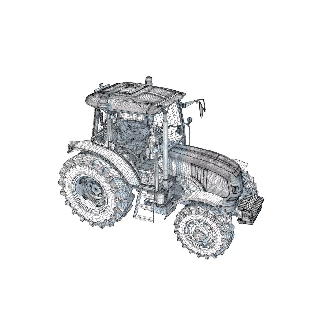 Ursus Tractor 3D Model – High Poly Game Asset, OBJ, FBX, PBR - View 22