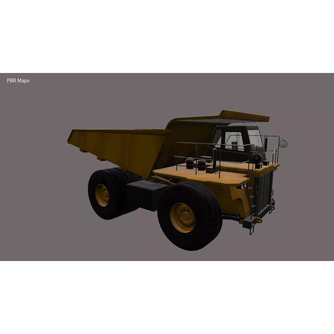 Modern Haul Truck 3D Model – High Poly PBR Industrial Vehicle, FBX - View 10