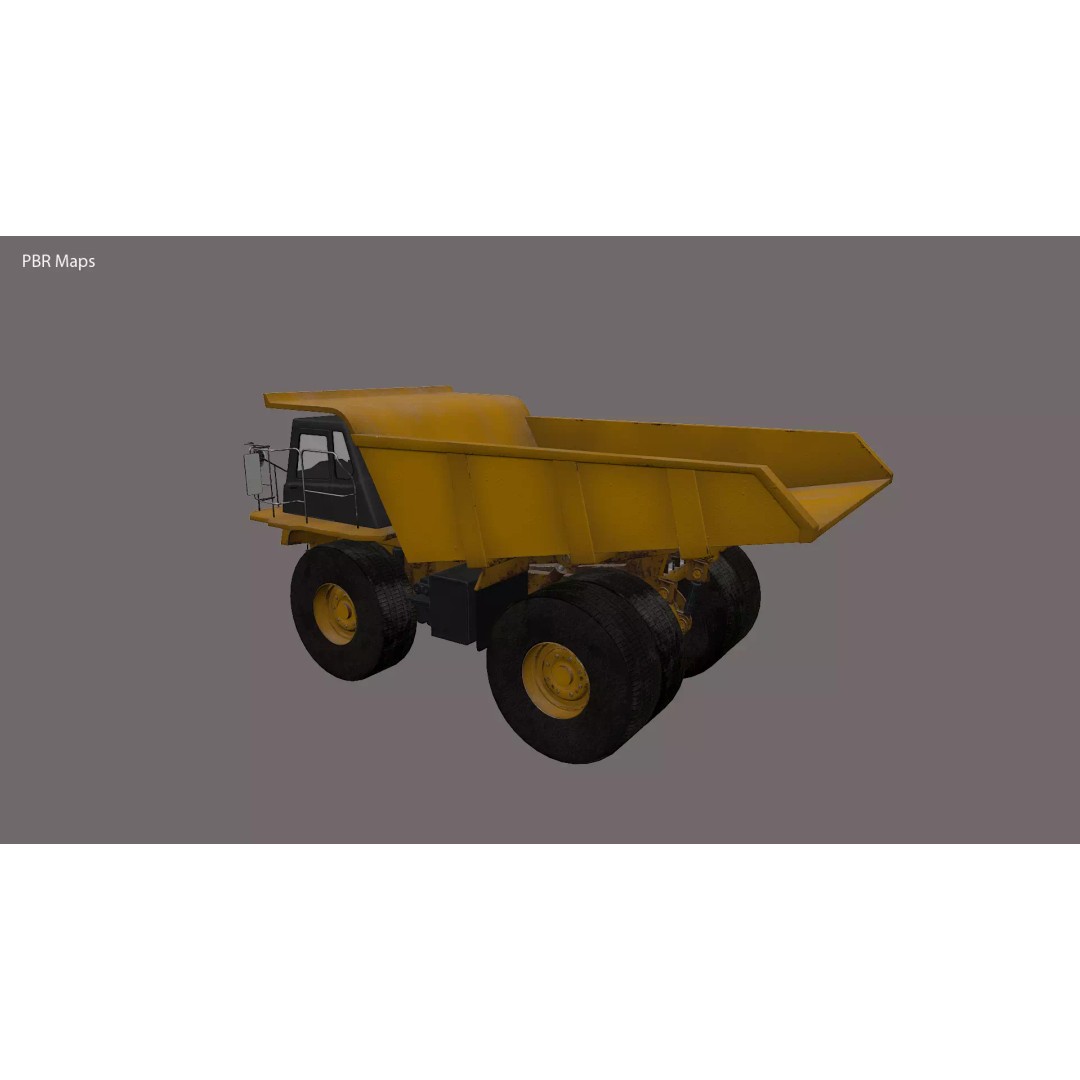 Modern Haul Truck 3D Model – High Poly PBR Industrial Vehicle, FBX - View 11