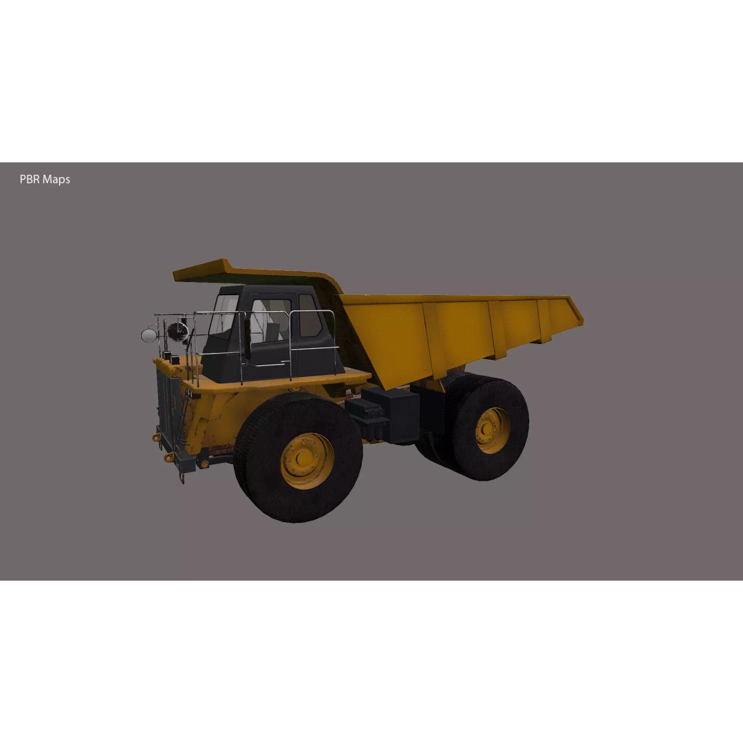 Modern Haul Truck 3D Model – High Poly PBR Industrial Vehicle, FBX - View 12