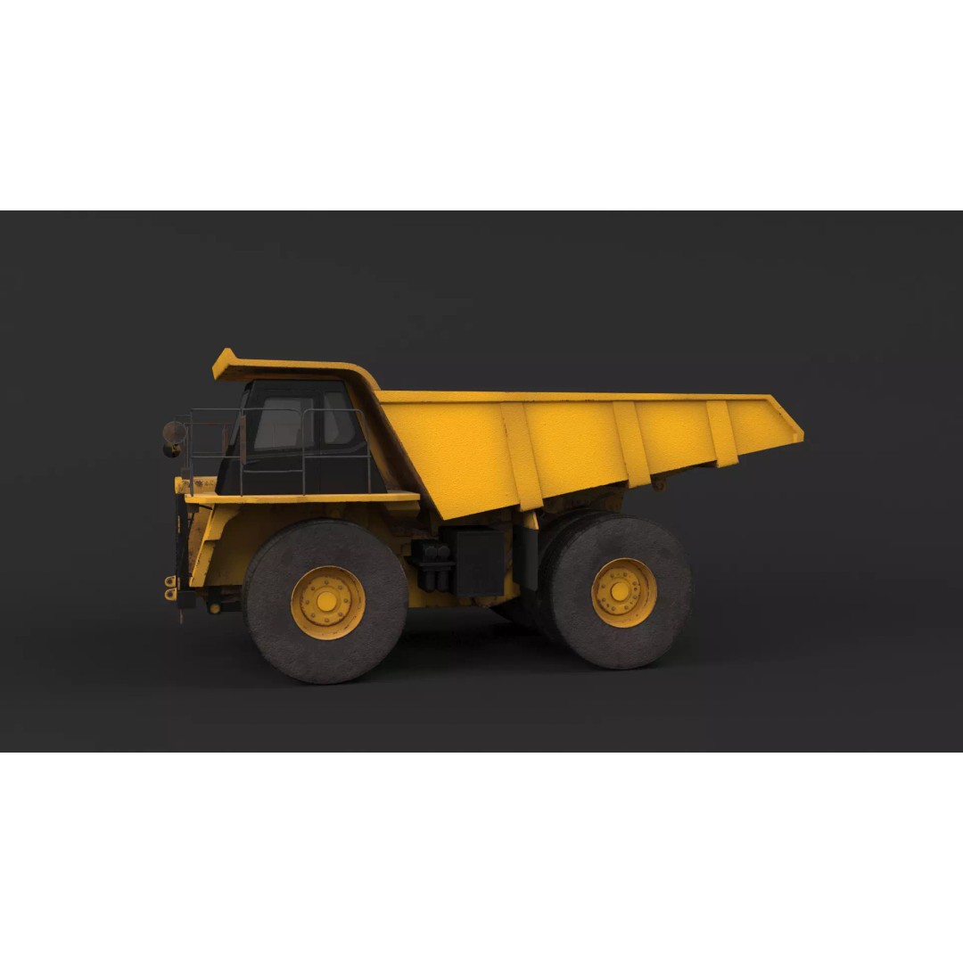 Modern Haul Truck 3D Model – High Poly PBR Industrial Vehicle, FBX - View 13