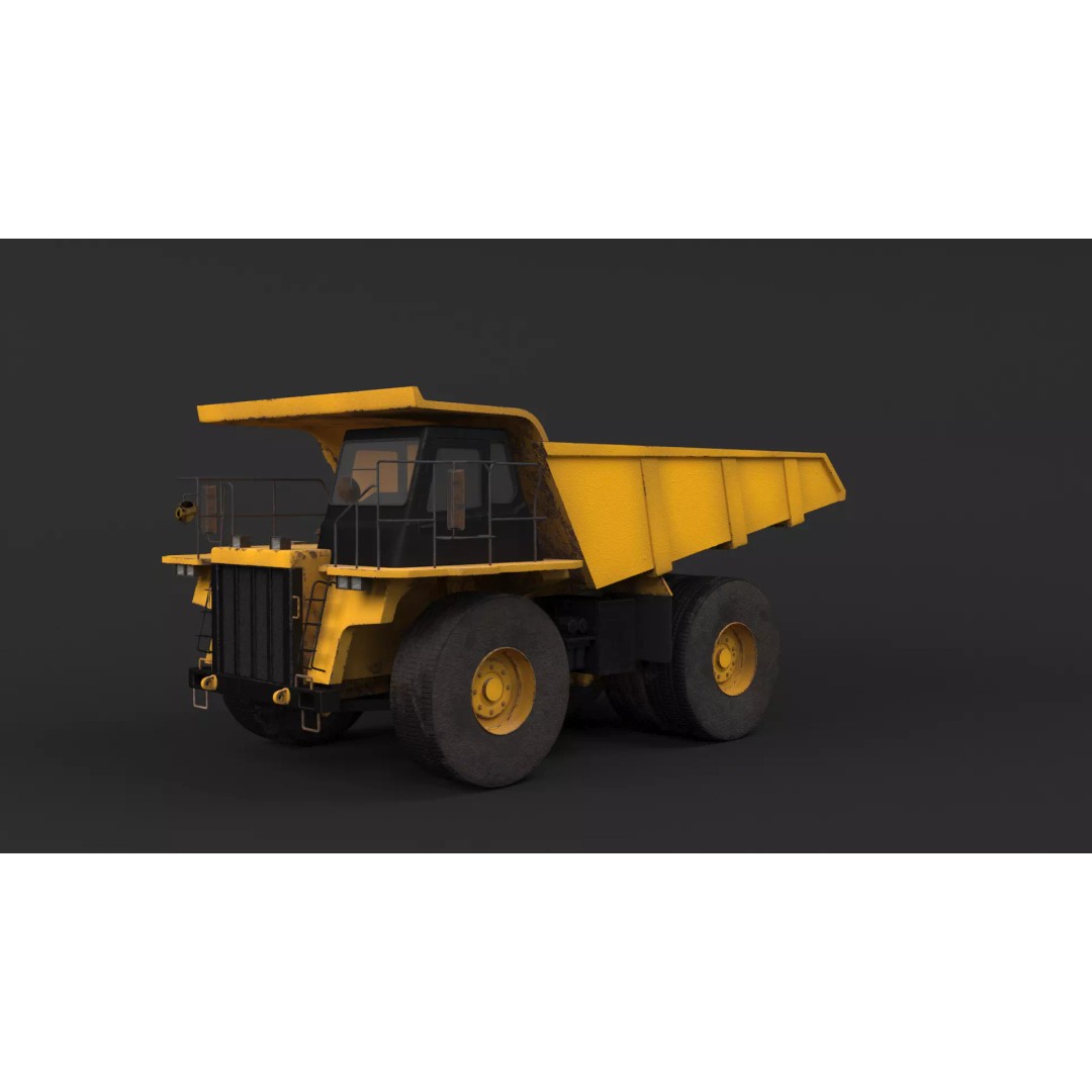 Modern Haul Truck 3D Model – High Poly PBR Industrial Vehicle, FBX - View 14