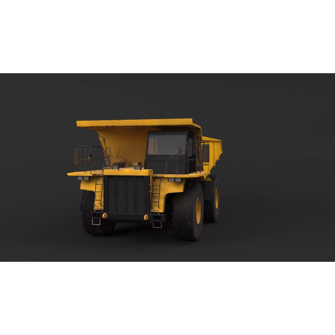 Modern Haul Truck 3D Model – High Poly PBR Industrial Vehicle, FBX - View 15
