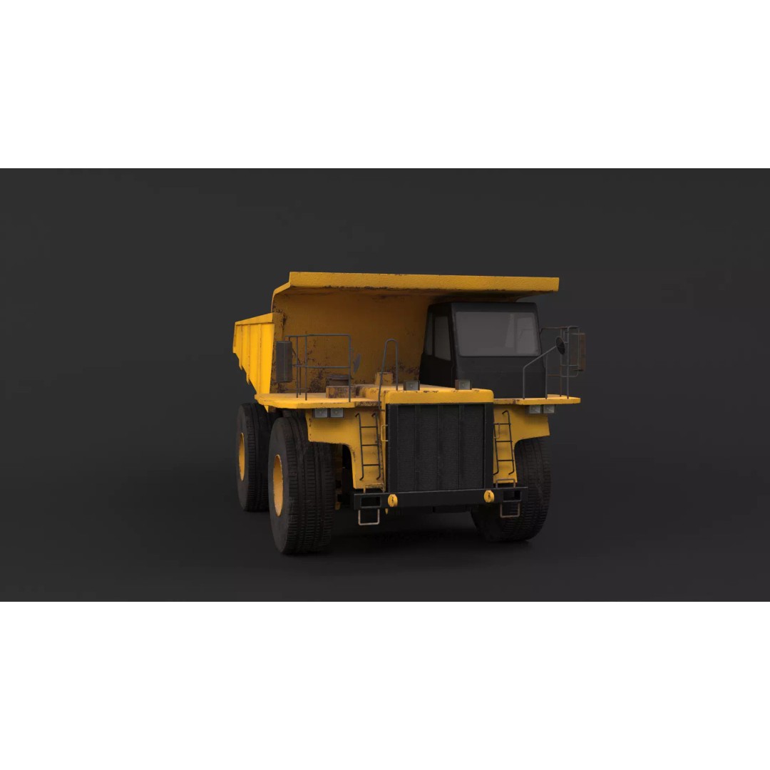 Modern Haul Truck 3D Model – High Poly PBR Industrial Vehicle, FBX - View 16