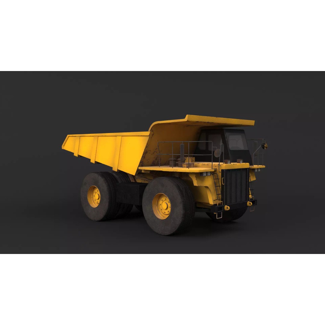 Modern Haul Truck 3D Model – High Poly PBR Industrial Vehicle, FBX - View 17
