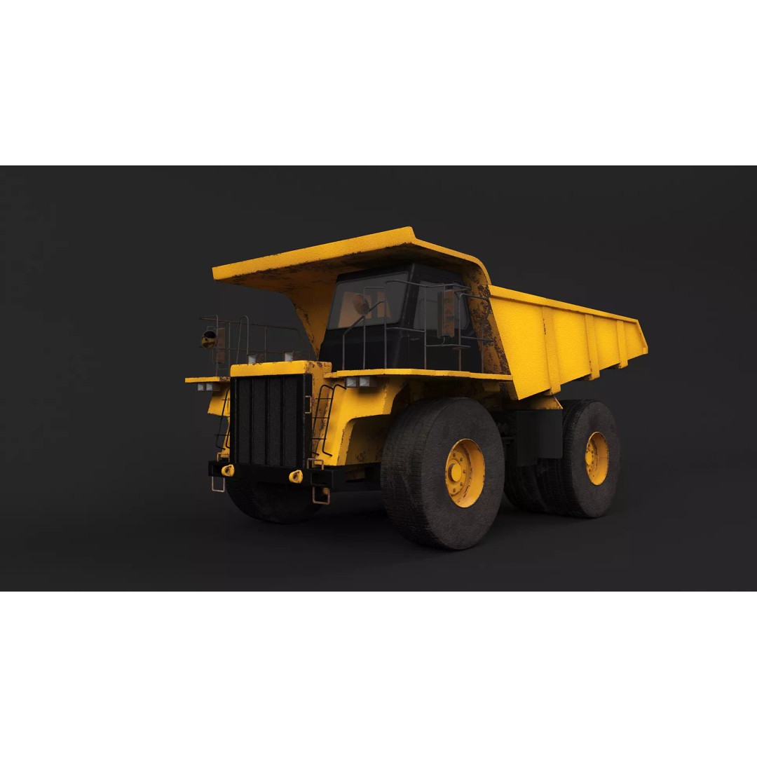 Modern Haul Truck 3D Model – High Poly PBR Industrial Vehicle, FBX - View 2