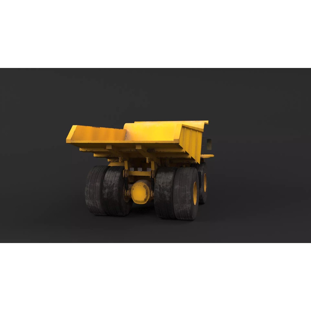 Modern Haul Truck 3D Model – High Poly PBR Industrial Vehicle, FBX - View 21