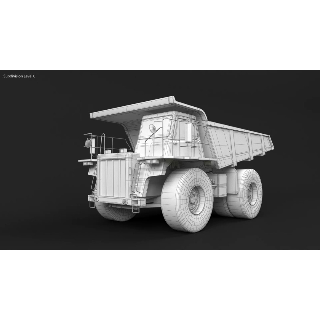 Modern Haul Truck 3D Model – High Poly PBR Industrial Vehicle, FBX - View 25