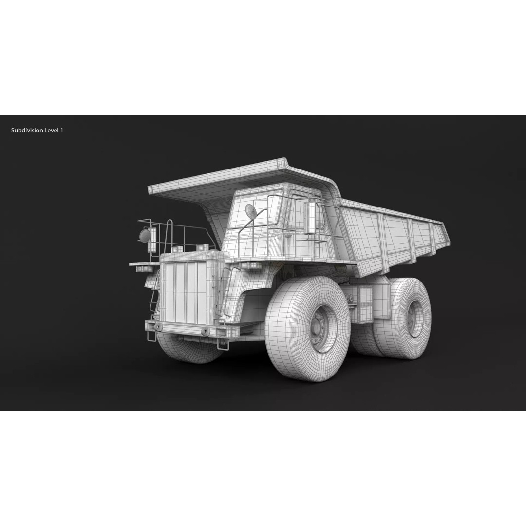 Modern Haul Truck 3D Model – High Poly PBR Industrial Vehicle, FBX - View 26