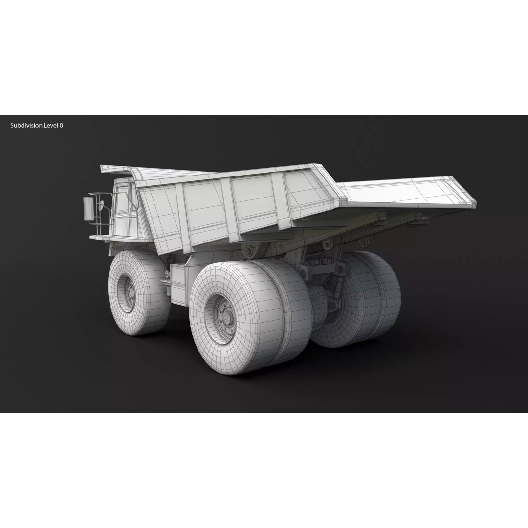 Modern Haul Truck 3D Model – High Poly PBR Industrial Vehicle, FBX - View 27