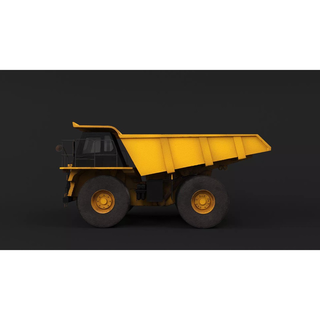 Modern Haul Truck 3D Model – High Poly PBR Industrial Vehicle, FBX - View 3