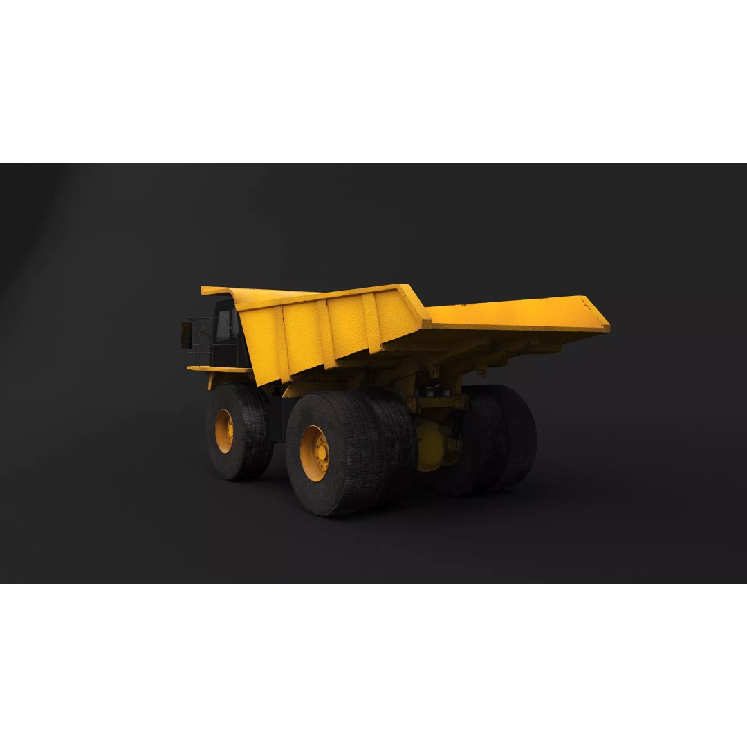 Modern Haul Truck 3D Model – High Poly PBR Industrial Vehicle, FBX - View 4