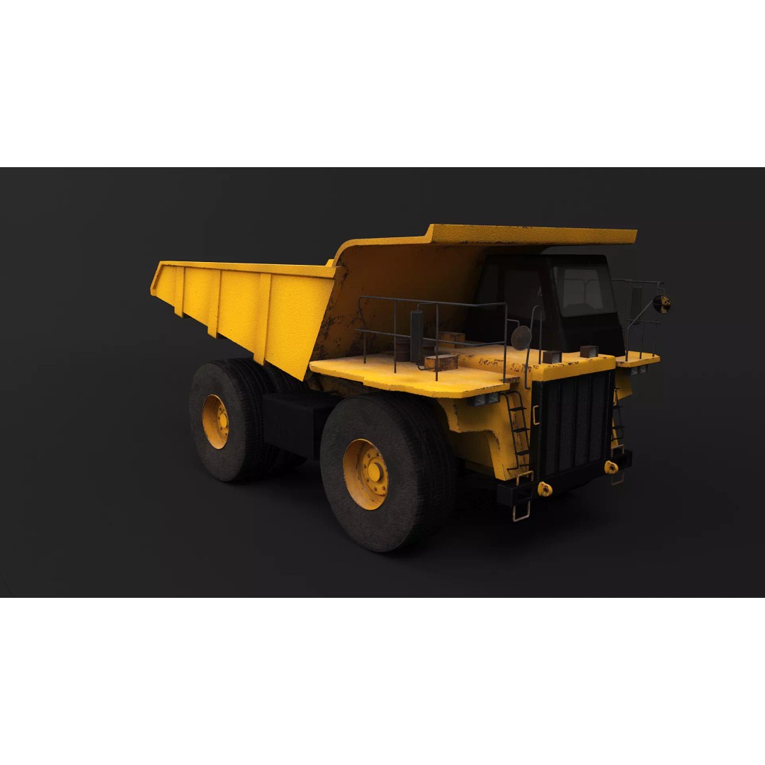 Modern Haul Truck 3D Model – High Poly PBR Industrial Vehicle, FBX - View 5