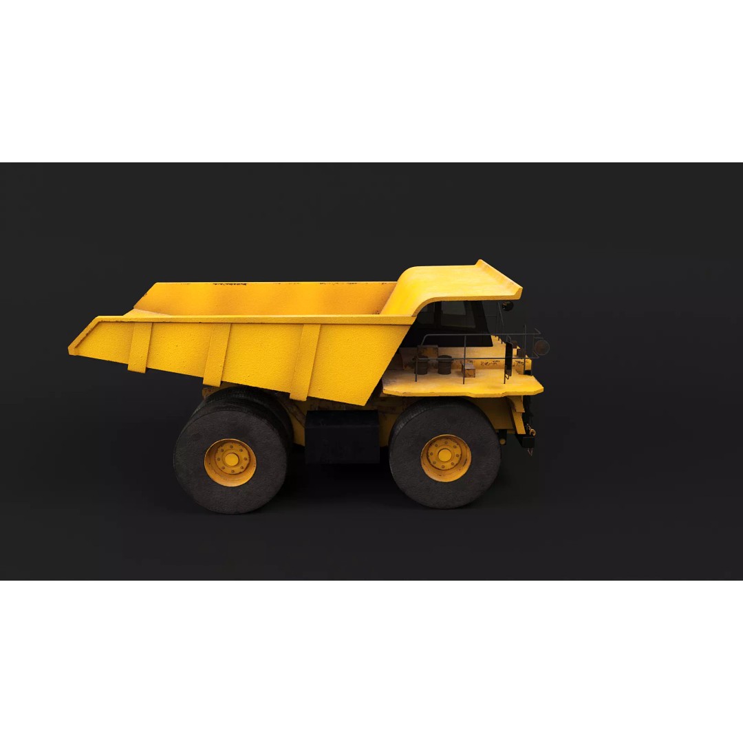 Modern Haul Truck 3D Model – High Poly PBR Industrial Vehicle, FBX - View 6