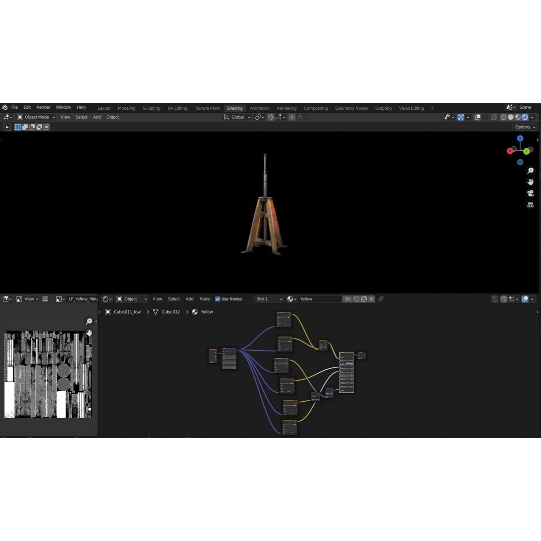 Construction Tripod 3D Model – Low Poly Game Ready Asset, FBX - View 5