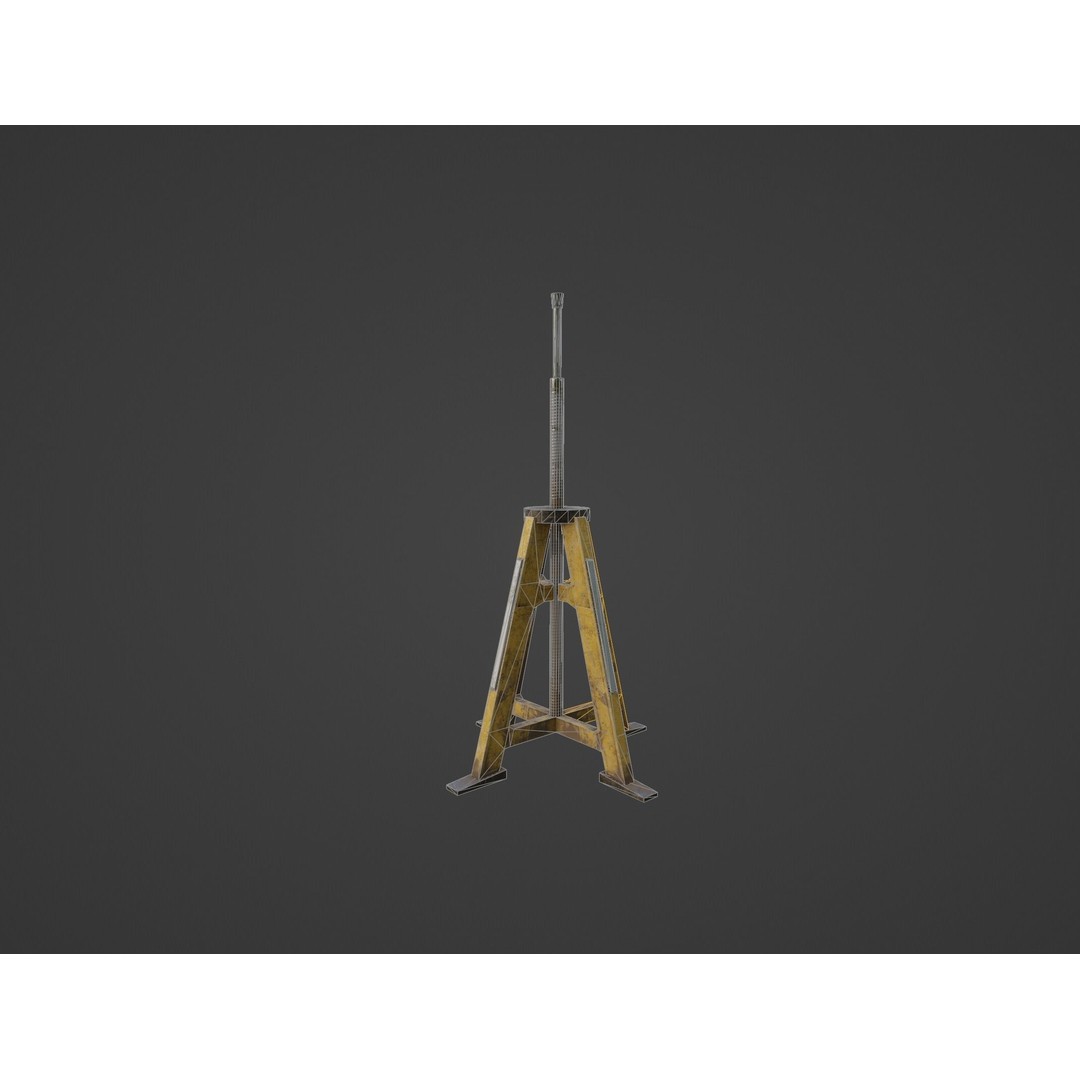 Construction Tripod 3D Model – Low Poly Game Ready Asset, FBX - View 8