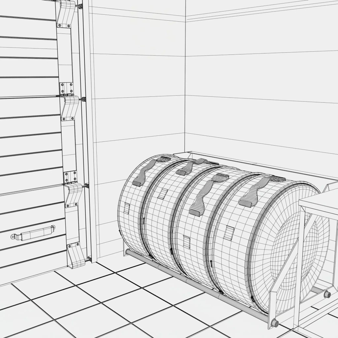 Auto Service Garage Interior M1 3D Model – Professional Layout, Blender & FBX - View 14