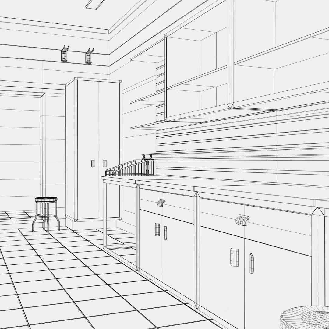 Auto Service Garage Interior M1 3D Model – Professional Layout, Blender & FBX - View 18