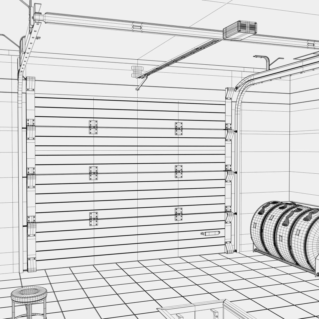 Auto Service Garage Interior M1 3D Model – Professional Layout, Blender & FBX - View 19