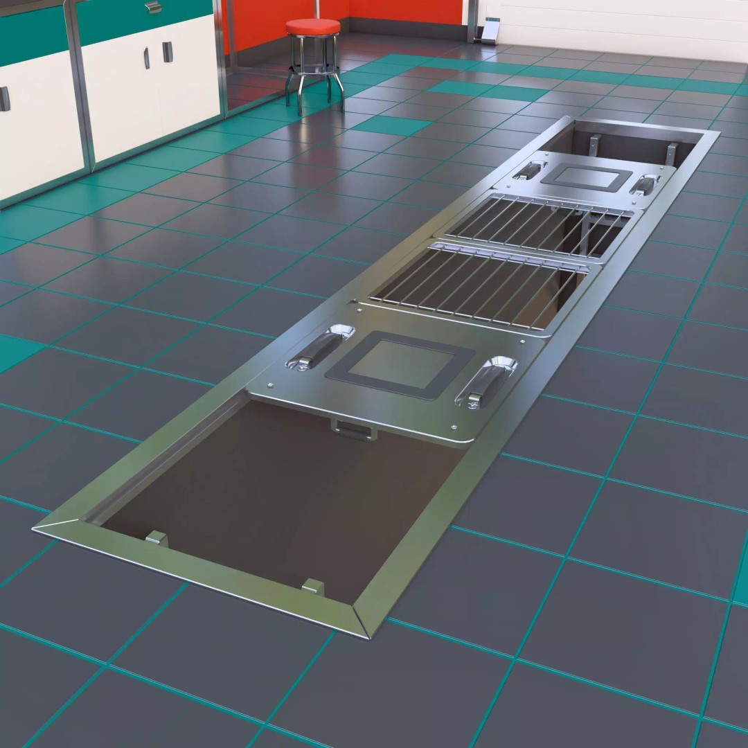 Auto Service Garage Interior M1 3D Model – Professional Layout, Blender & FBX - View 8
