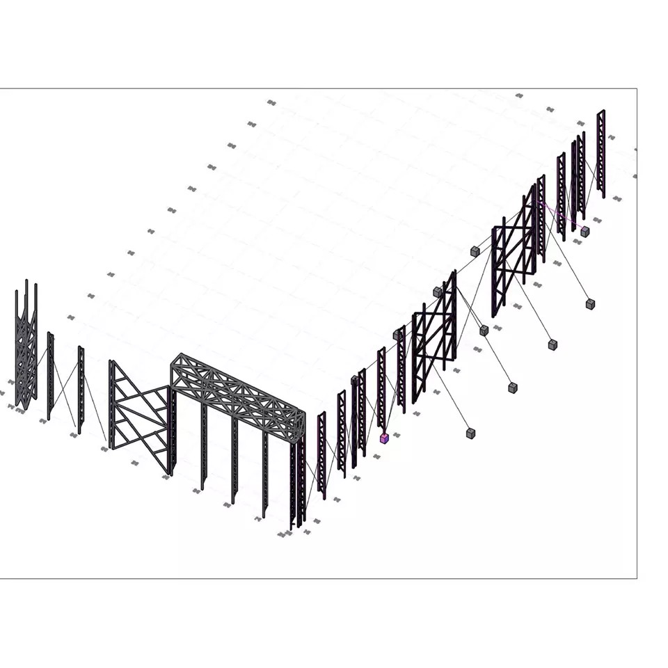 Steel Structure Hangar 3D Model – High-Quality CAD Asset for Engineering - View 18