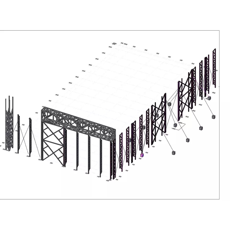 Steel Structure Hangar 3D Model – High-Quality CAD Asset for Engineering - View 19