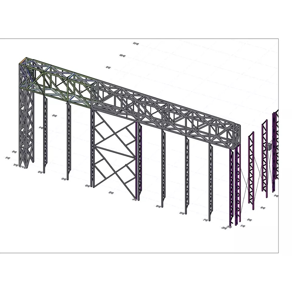 Steel Structure Hangar 3D Model – High-Quality CAD Asset for Engineering - View 20