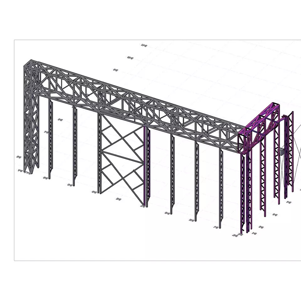Steel Structure Hangar 3D Model – High-Quality CAD Asset for Engineering - View 21