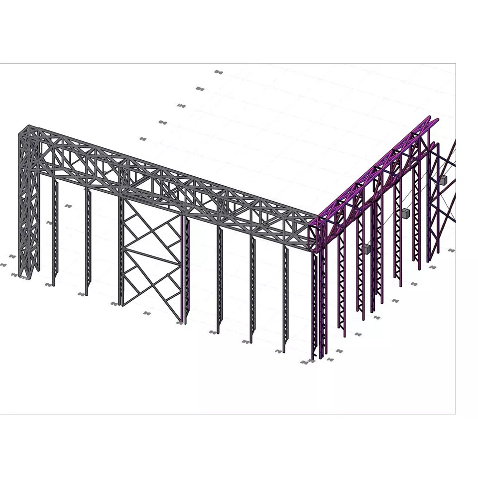 Steel Structure Hangar 3D Model – High-Quality CAD Asset for Engineering - View 22