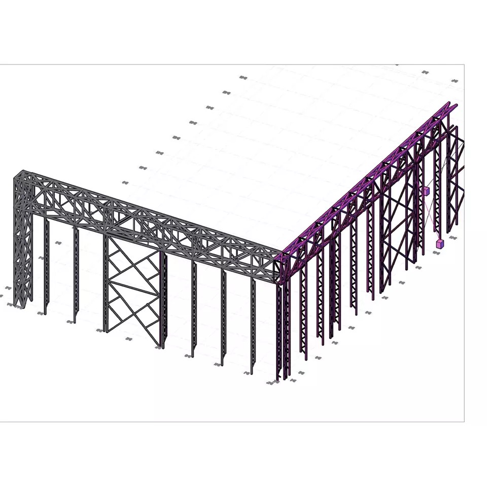 Steel Structure Hangar 3D Model – High-Quality CAD Asset for Engineering - View 25