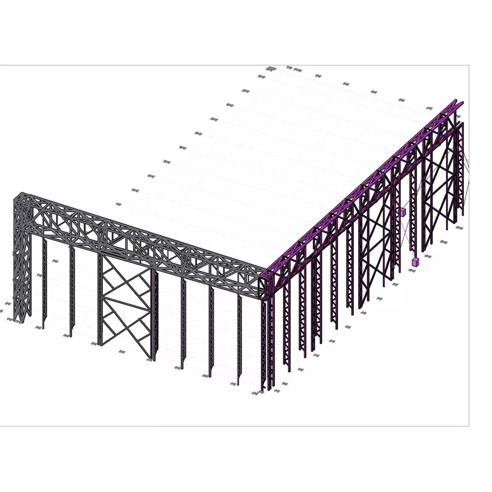 Steel Structure Hangar 3D Model – High-Quality CAD Asset for Engineering - View 26