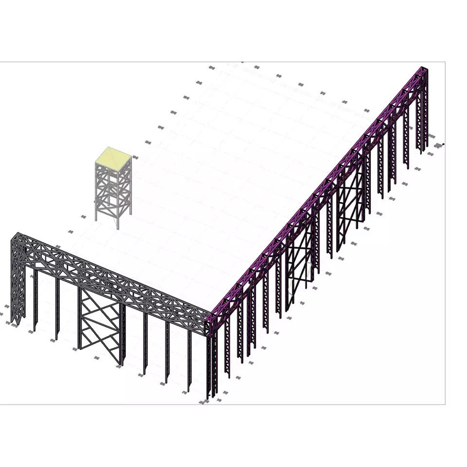 Steel Structure Hangar 3D Model – High-Quality CAD Asset for Engineering - View 29