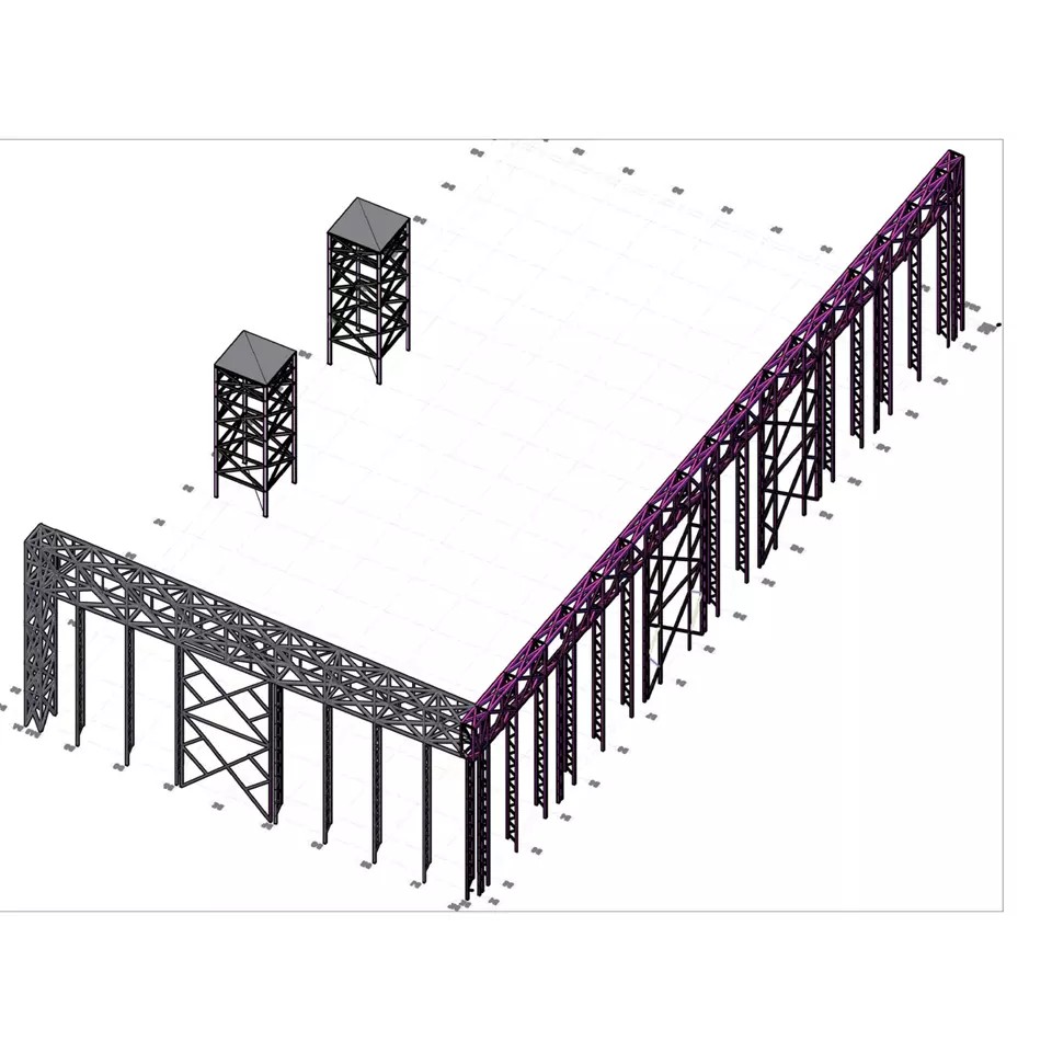 Steel Structure Hangar 3D Model – High-Quality CAD Asset for Engineering - View 30