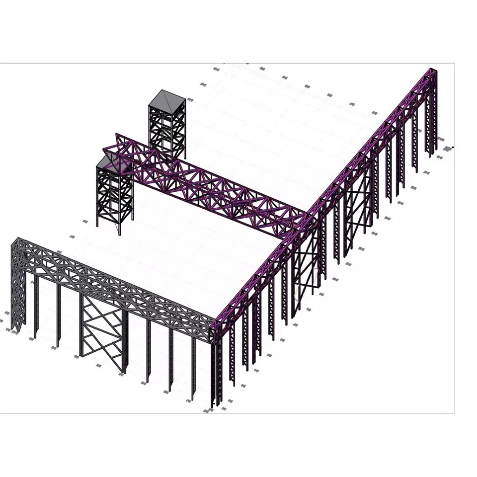 Steel Structure Hangar 3D Model – High-Quality CAD Asset for Engineering - View 31