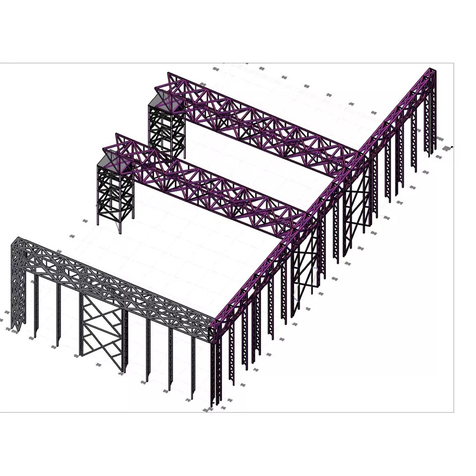 Steel Structure Hangar 3D Model – High-Quality CAD Asset for Engineering - View 32