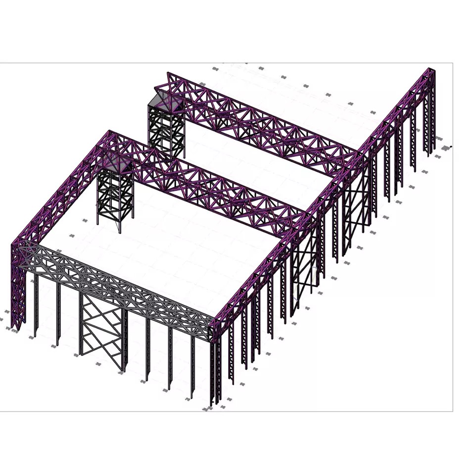 Steel Structure Hangar 3D Model – High-Quality CAD Asset for Engineering - View 33