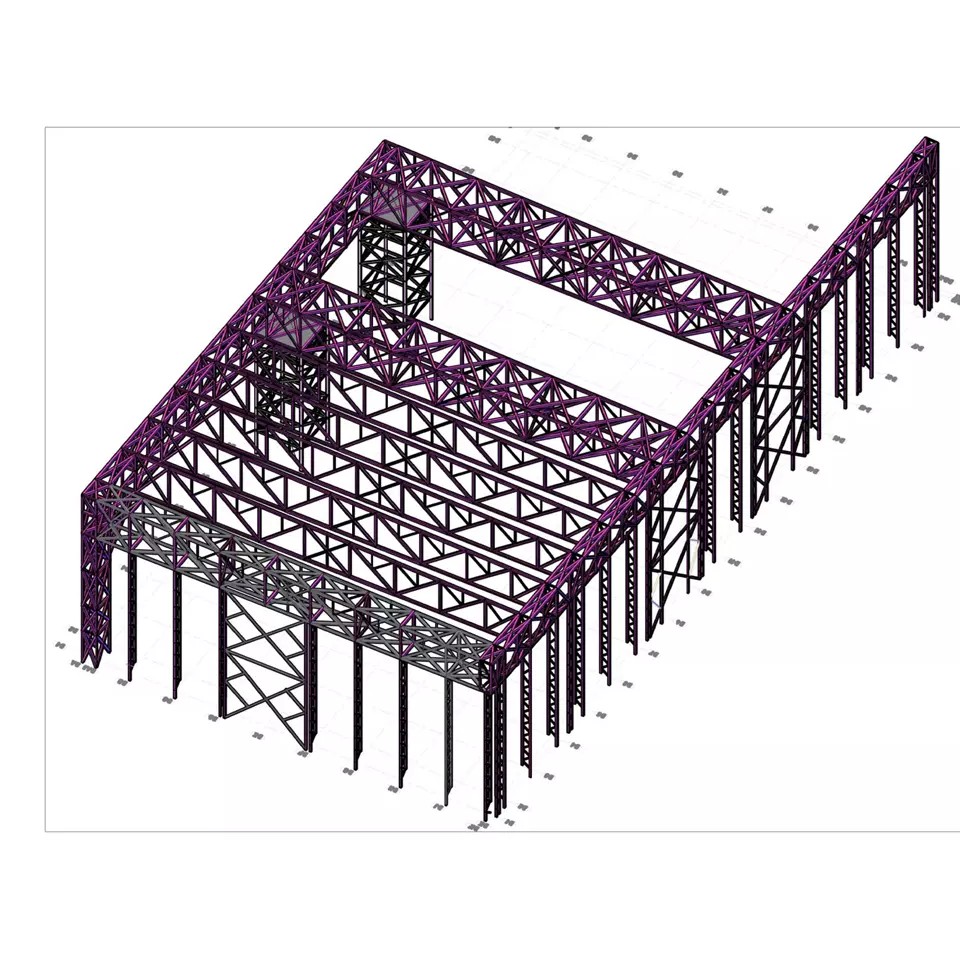 Steel Structure Hangar 3D Model – High-Quality CAD Asset for Engineering - View 36
