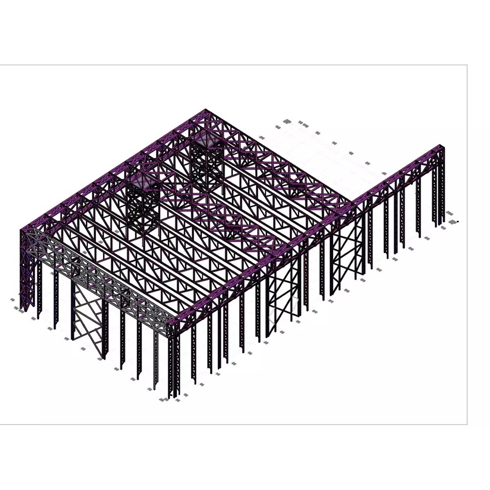 Steel Structure Hangar 3D Model – High-Quality CAD Asset for Engineering - View 37