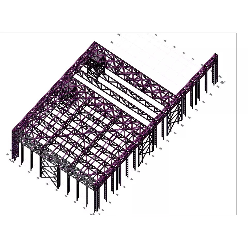 Steel Structure Hangar 3D Model – High-Quality CAD Asset for Engineering - View 38