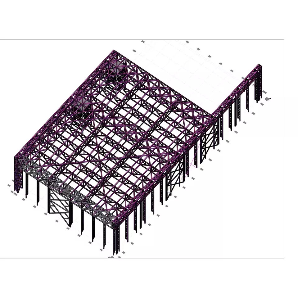 Steel Structure Hangar 3D Model – High-Quality CAD Asset for Engineering - View 39