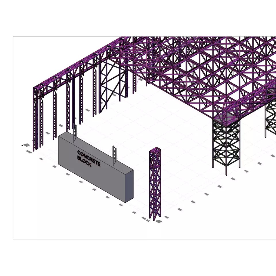 Steel Structure Hangar 3D Model – High-Quality CAD Asset for Engineering - View 41