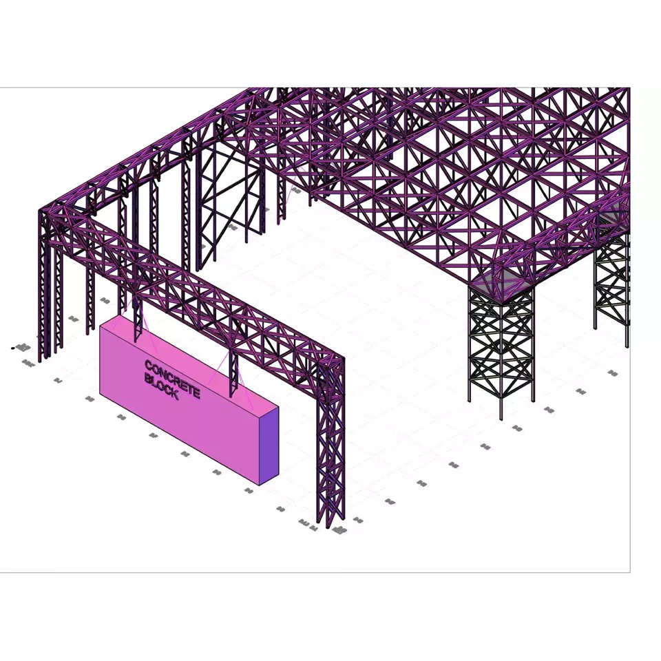 Steel Structure Hangar 3D Model – High-Quality CAD Asset for Engineering - View 42