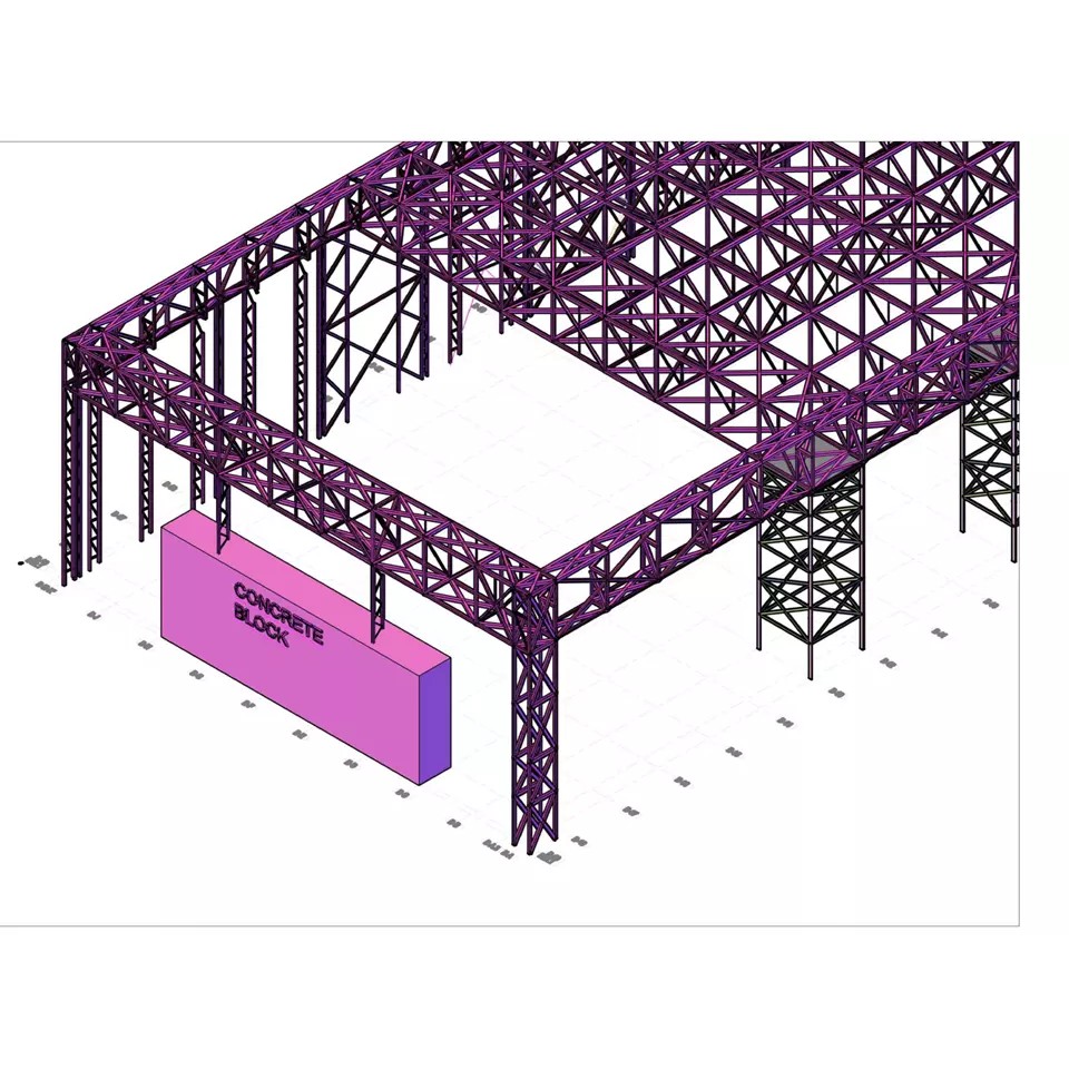 Steel Structure Hangar 3D Model – High-Quality CAD Asset for Engineering - View 43