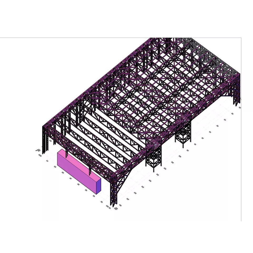 Steel Structure Hangar 3D Model – High-Quality CAD Asset for Engineering - View 46