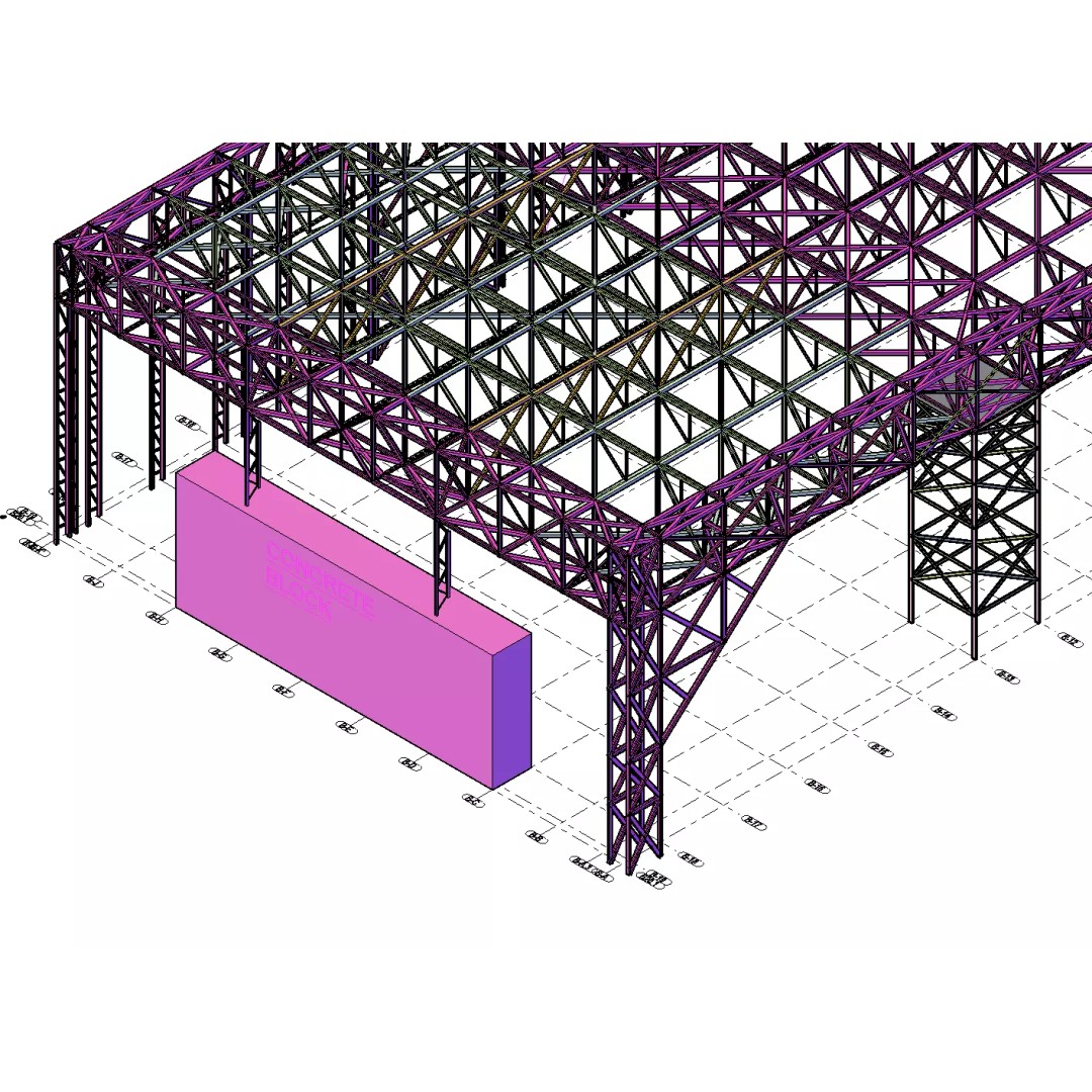 Steel Structure Hangar 3D Model – High-Quality CAD Asset for Engineering - View 5