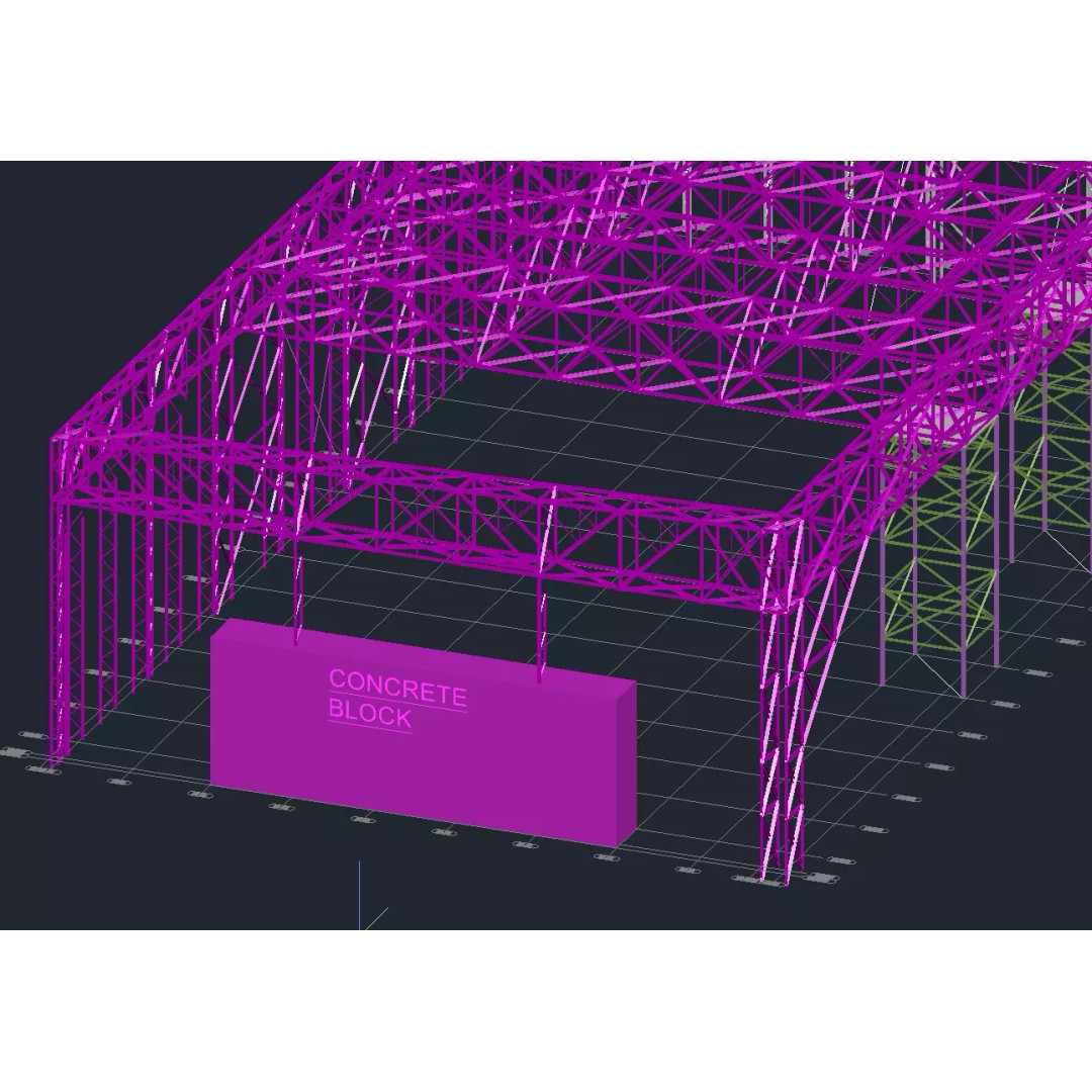 Steel Structure Hangar 3D Model – High-Quality CAD Asset for Engineering - View 9