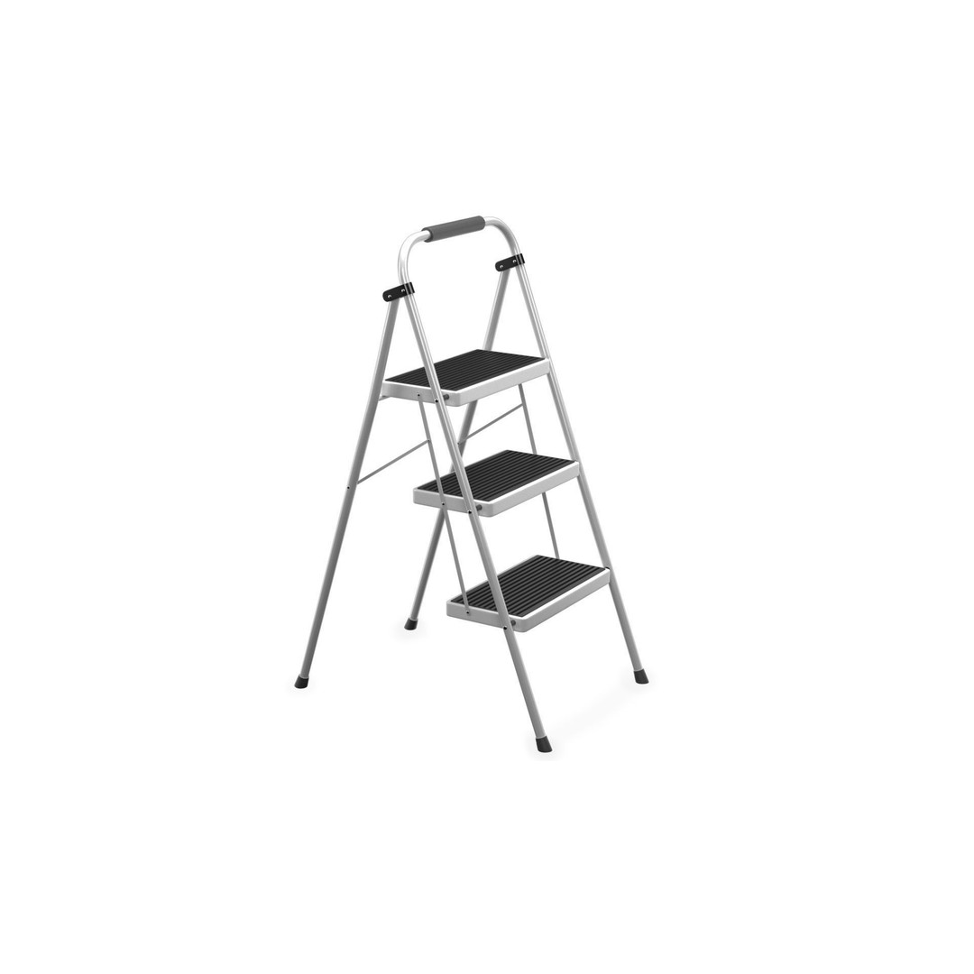 3 Step Folding Ladder 3D Model – Realistic PBR Asset, FBX, OBJ - View 3